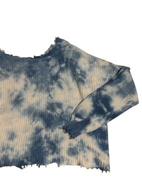 NWOT Vici Women’s Tie-Dye Cropped Distressed Sweater | Festival Boho Coastal
